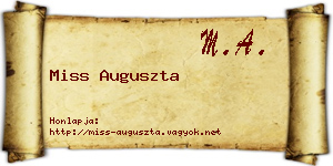Miss Auguszta névjegykártya